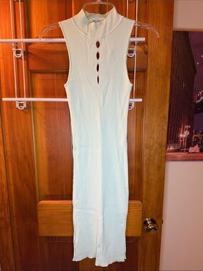 Marciano by GUESS-Aretha Ribbed Sweater Dress in Bacalar Blue (light mint)
